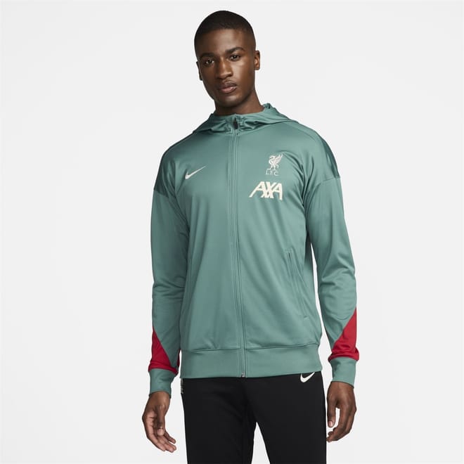 Liverpool Strike Hooded Tracksuit Top 2024 2025 Adults