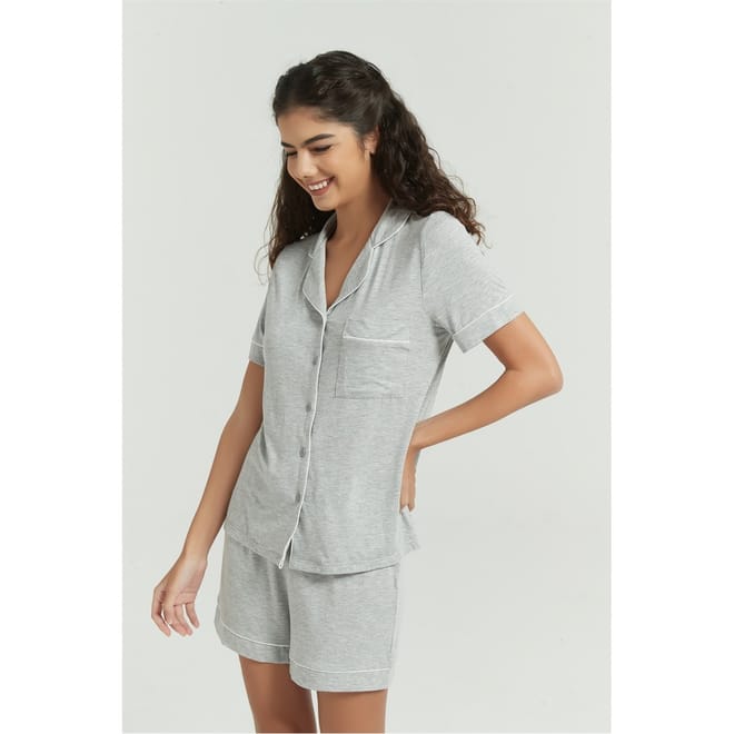 Collared Neck Modal Pyjama Set