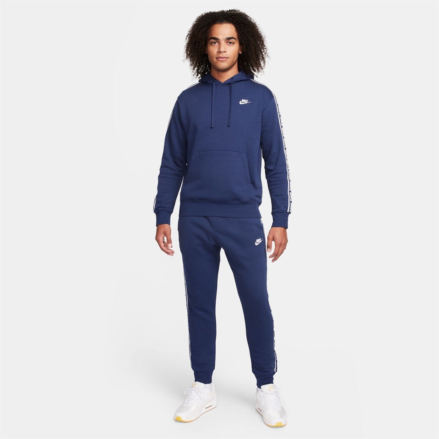 Blue Nike Club Fleece Graphic Hooded Tracksuit Get The Label