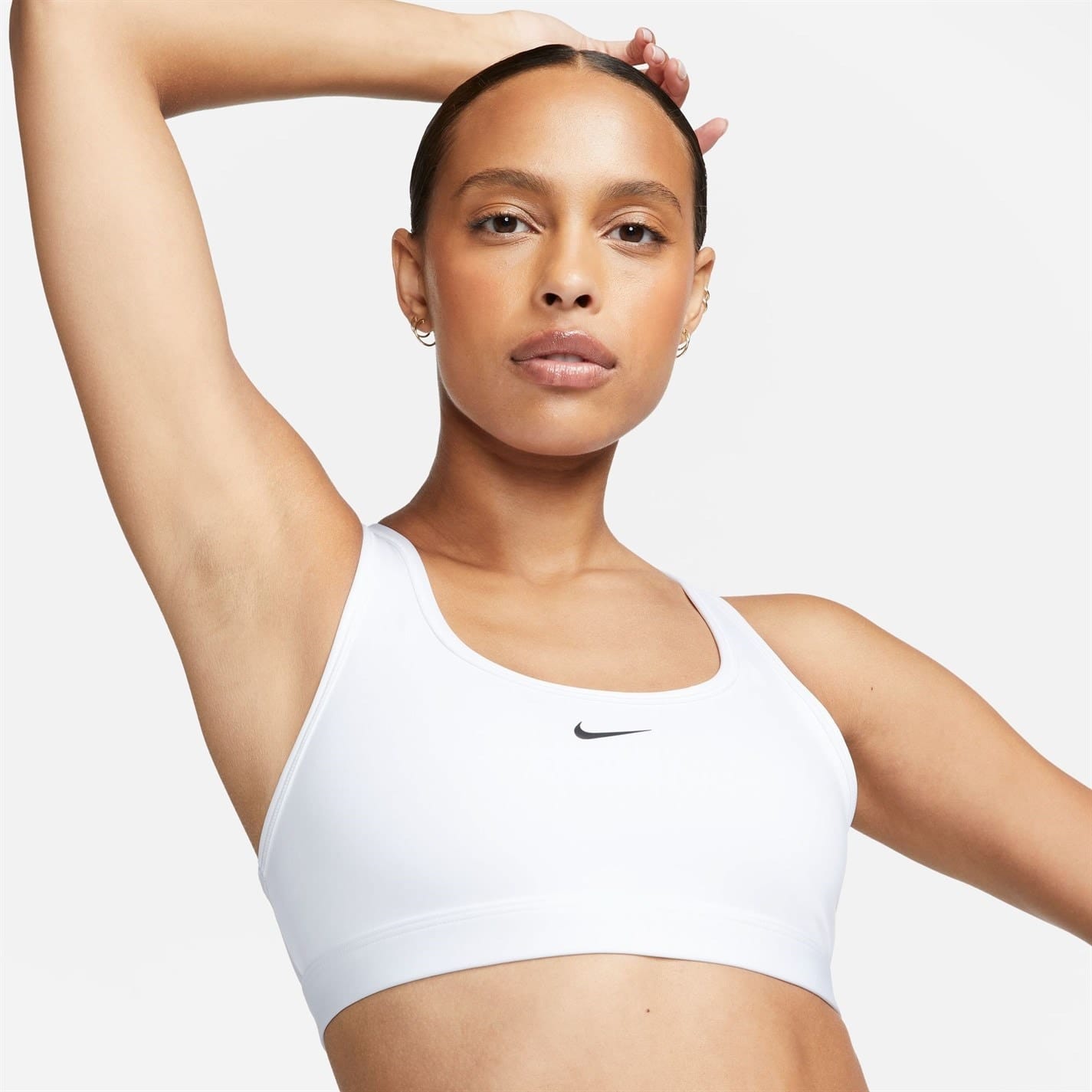 White shops nike sports bra