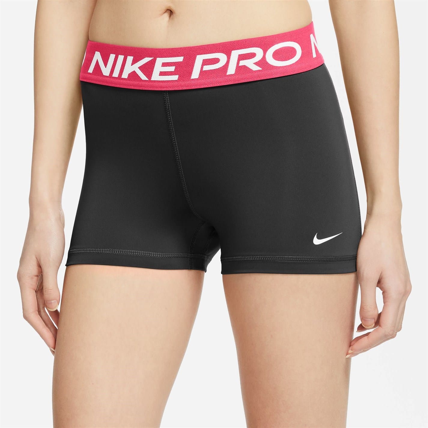 Black Nike Womens Pro Three Inch Shorts Get The Label