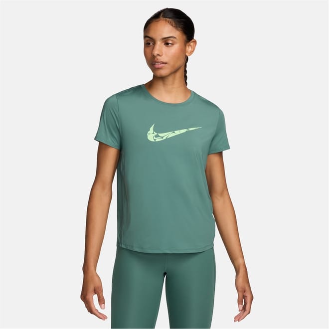 Womens One Swoosh Dri Fit Short Sleeve Running Top
