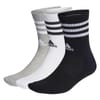 Mens Cushioned 3 Stripe Crew Sock 3 Pack