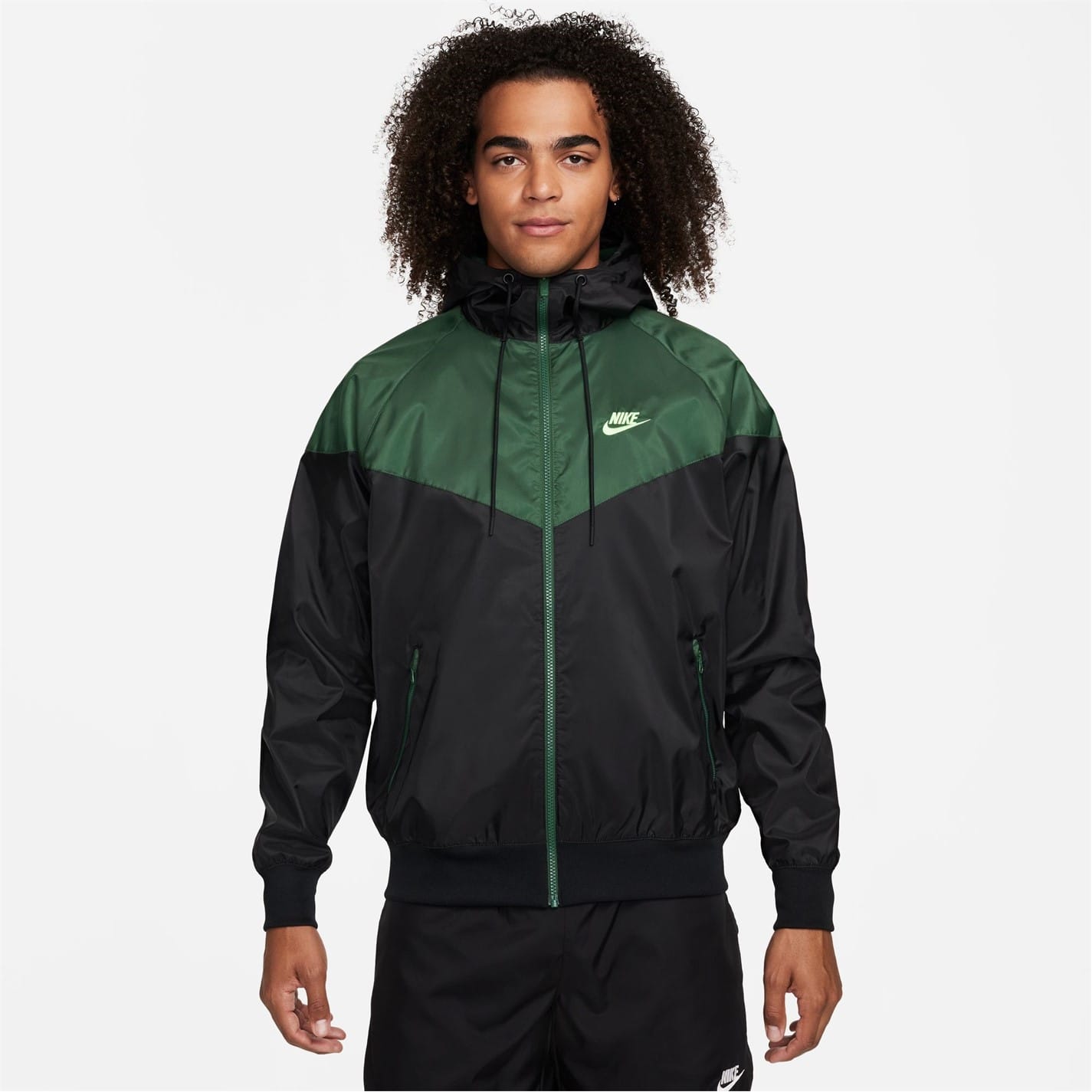 Black Nike Mens Sportswear Heritage Essentials Windrunner Hooded Jacket Get The Label