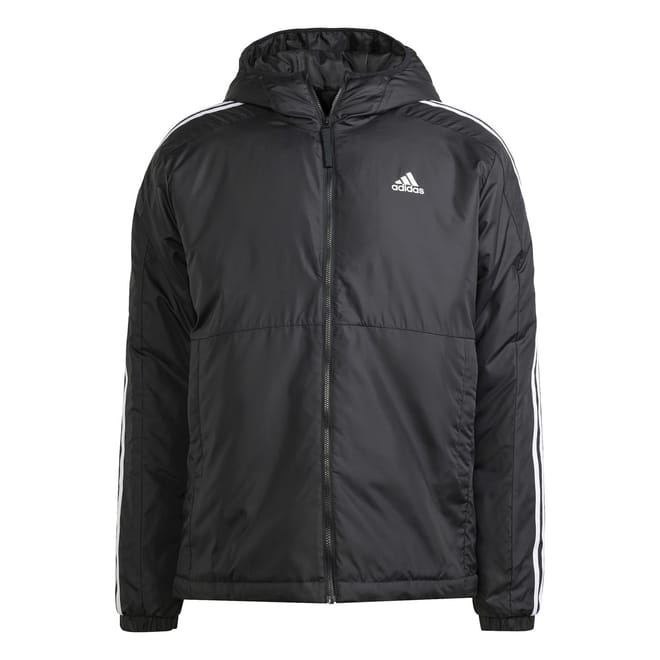 Mens 3 Stripe Essential Hooded Jacket
