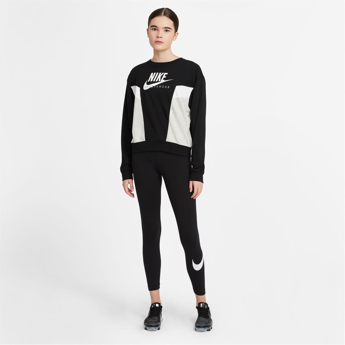 Black Nike Womens Sportswear Classics High Waisted Graphic Leggings Get The Label