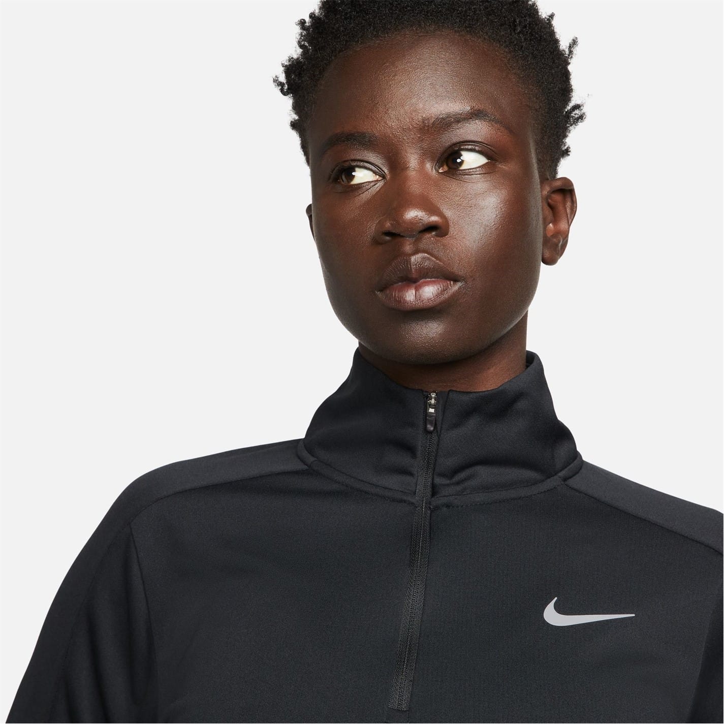 Black Nike Womens Pacer Long Sleeve 1 2 Zip Running Top Get The Label