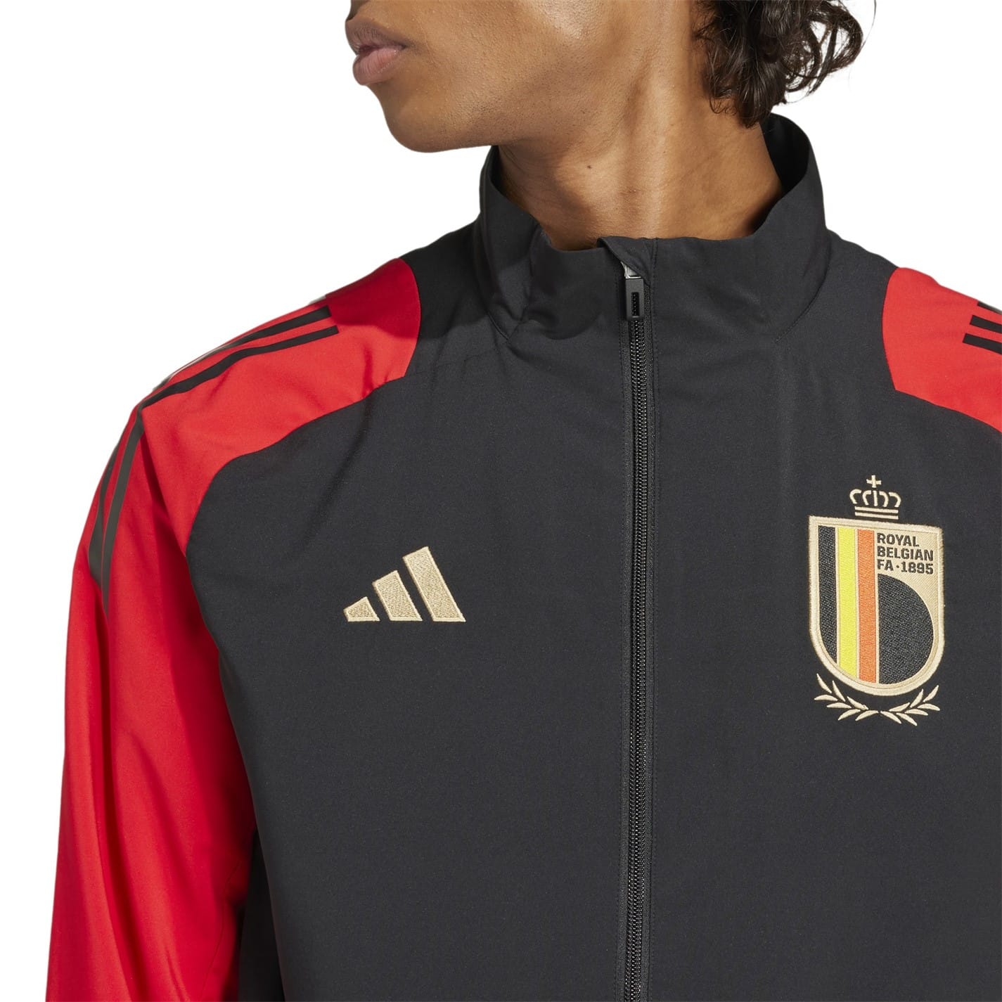 Black adidas Belgium Pre Match Jacket 2024 Adults Get The Label