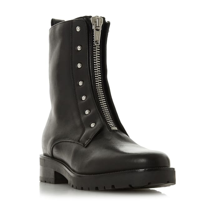 Studded Buckle Biker Boots