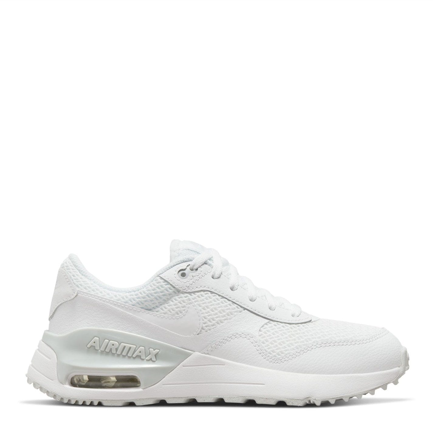 White Nike Air Max Systm Junior Trainers Get The Label