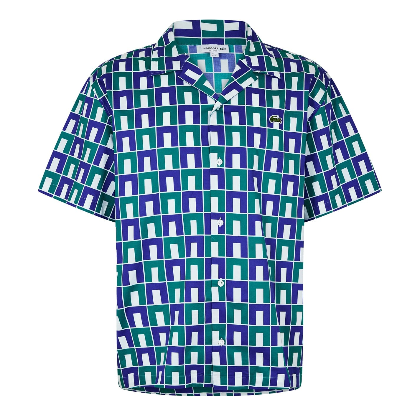 Green Lacoste Sleeved Monogram PrinT Shirt Get The Label