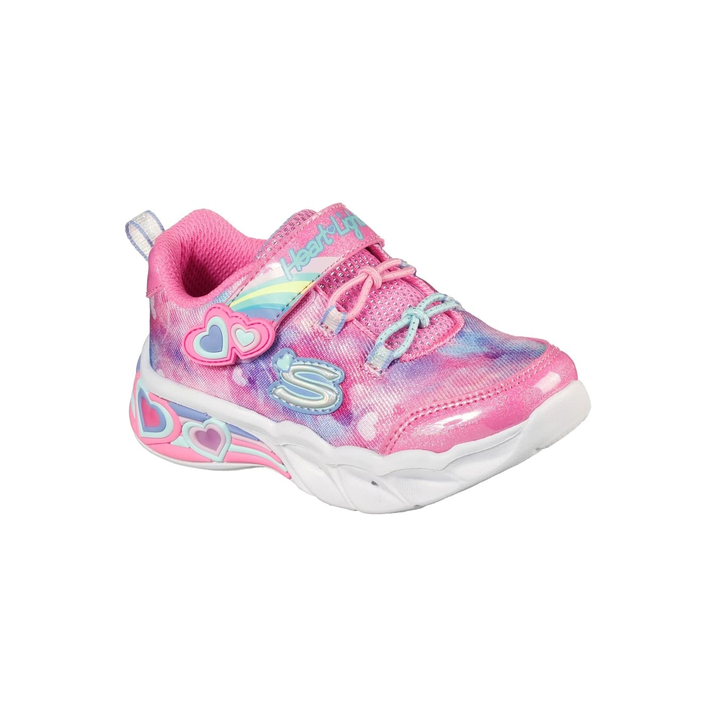 Pink Skechers Lighted Sparkle Mesh Bow Low Top Trainers Get The Label