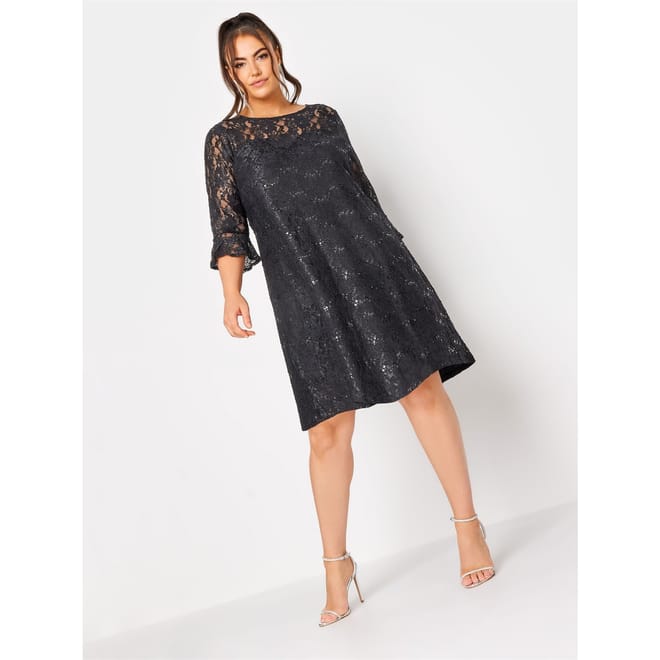 Curve Lace Party Swing Dress