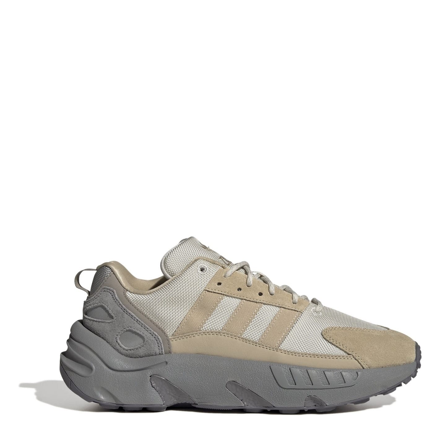 Grey adidas Originals Zx 22 Boost Low Top Running Sneakers