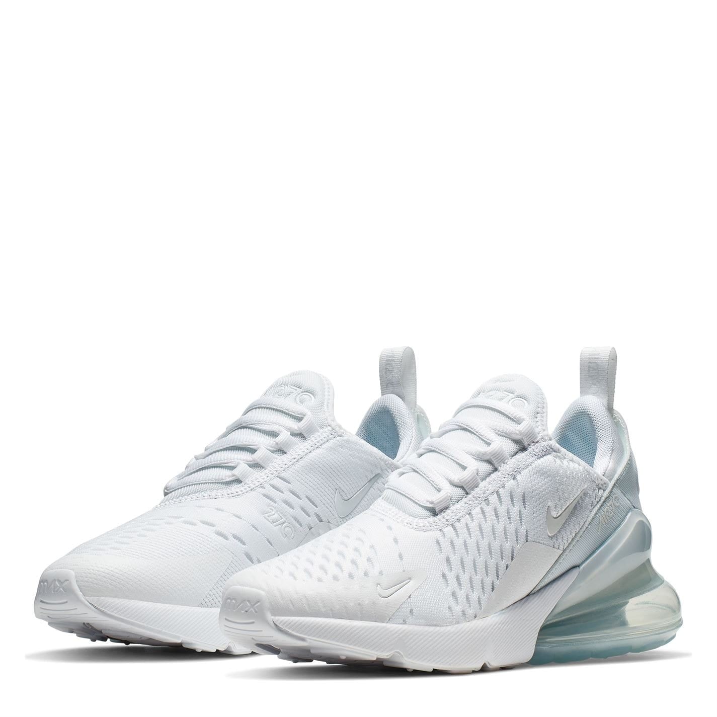 White Nike Air Max 270 React Junior Trainers Get The Label