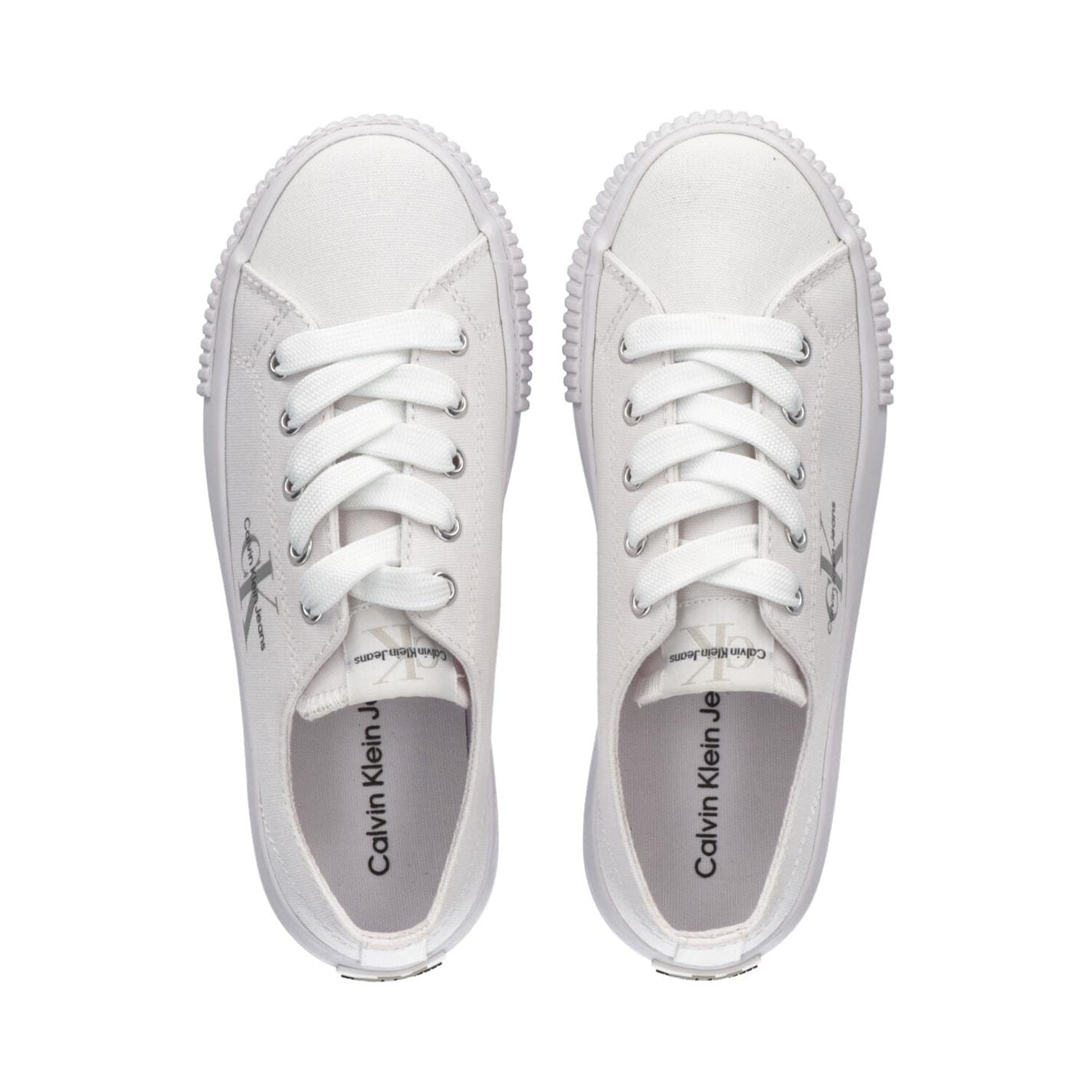 Calvin klein white canvas shoes sales