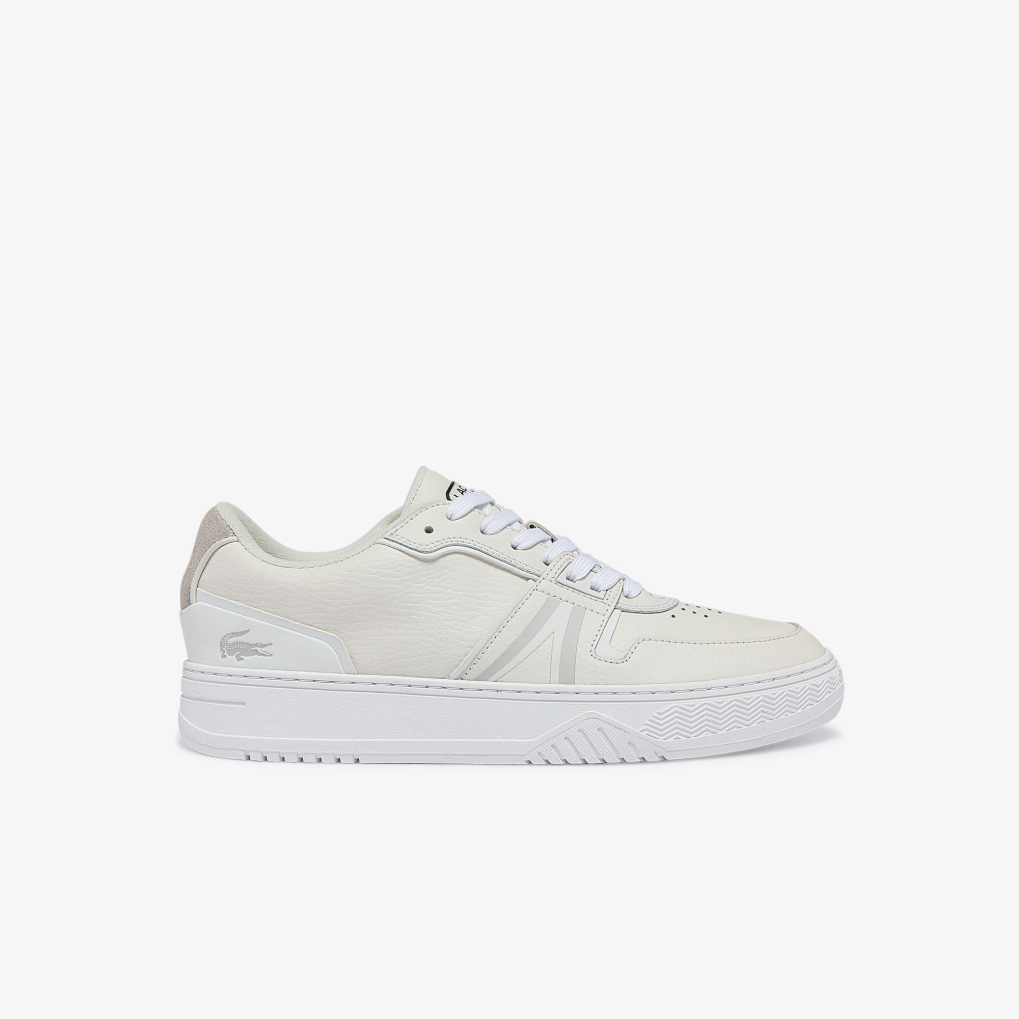 L001 Leather Synthetic Men's Low Top Trainers - White Off White / UK 7 / Medium