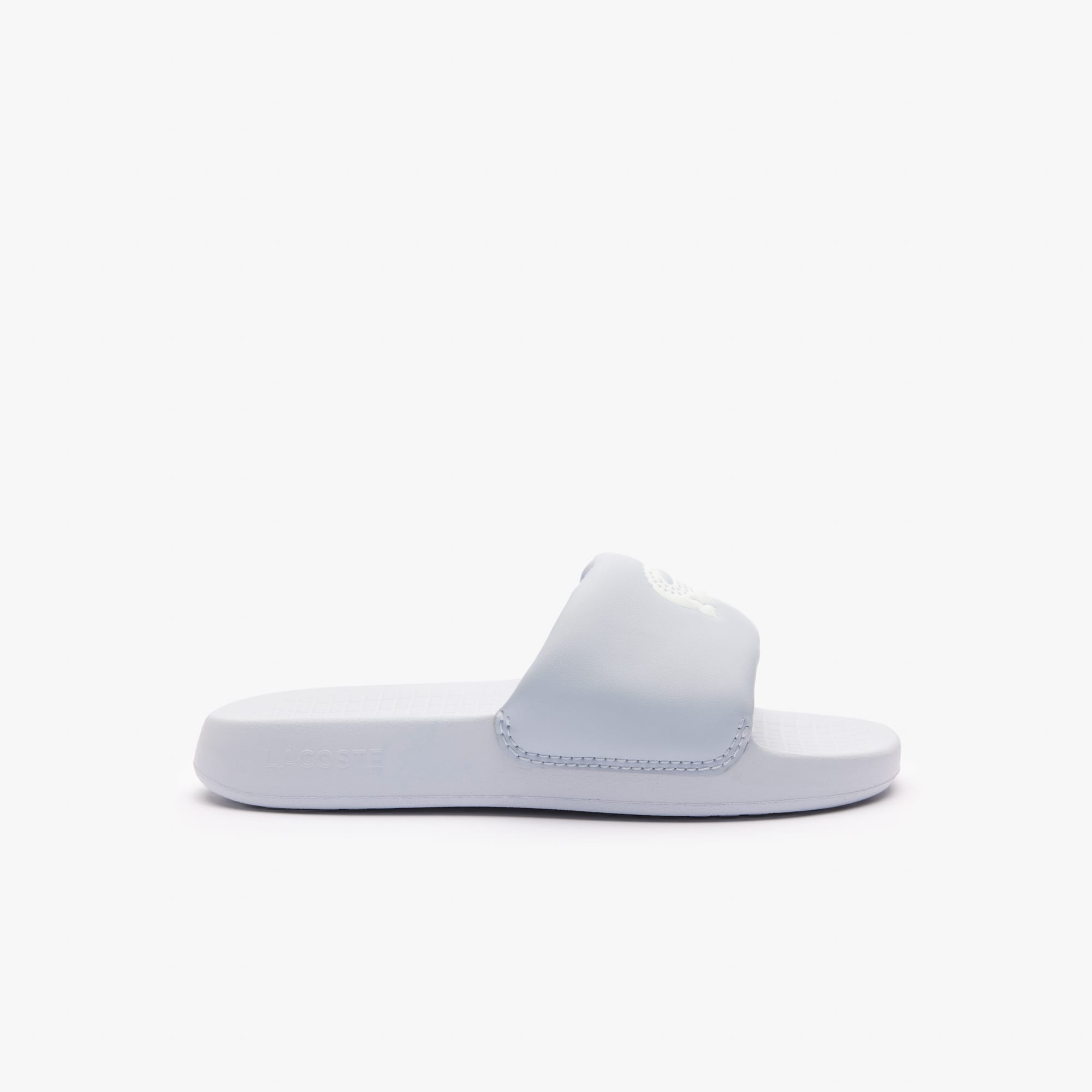 Light Blue Lacoste Childrens Serve 1.0 Sliders Get The Label