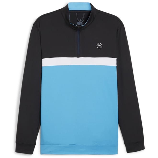 Colorblock Zip Neck Sweatshirt