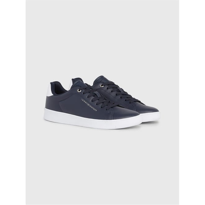 Low Top Leather Cupsole Gold Sneakers
