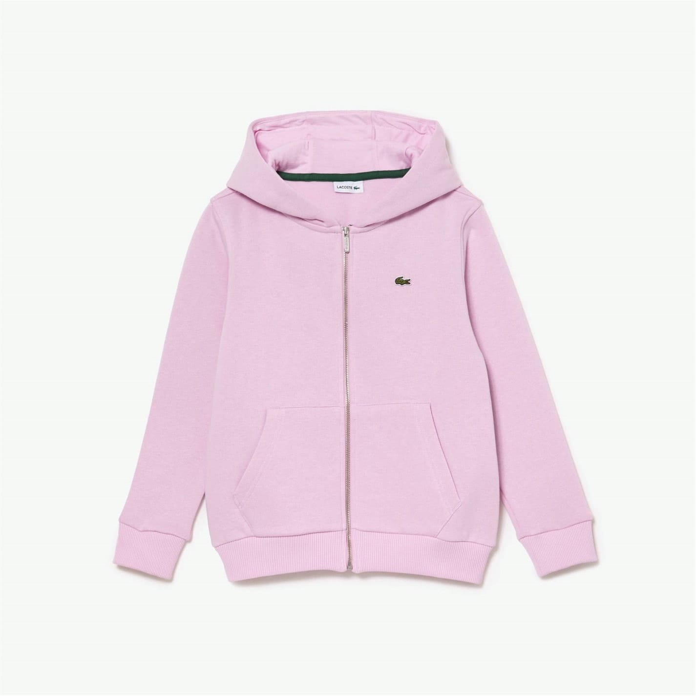 Pink Lacoste Junior Boys Basic Zip Hoodie Get The Label