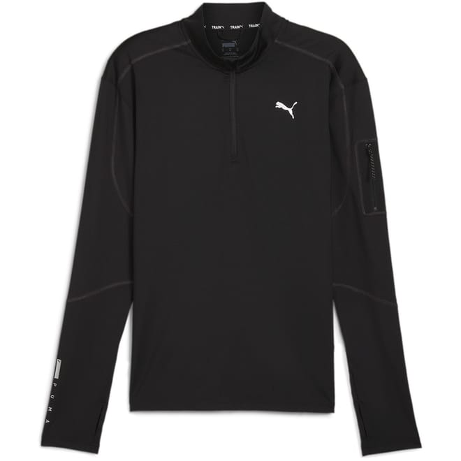Slim Fit Zip Neck Long Sleeve Athletic Top
