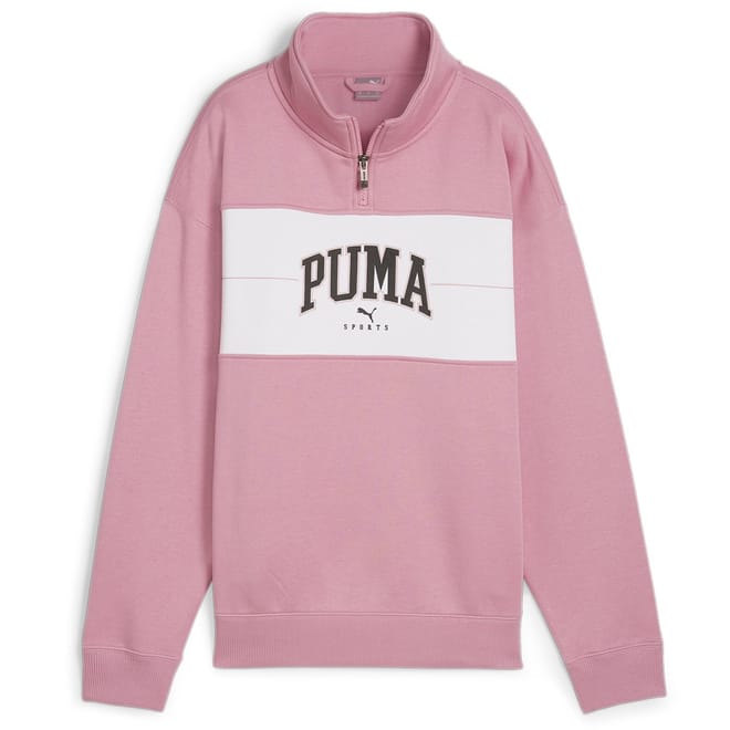 Zip Neck Relaxed Fit Long Sleeve Sweatshirt