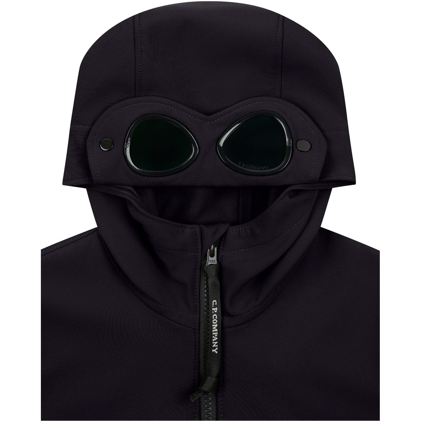 Blue C.P. Company Boys Softshell Goggle Hooded Jacket Get The Label