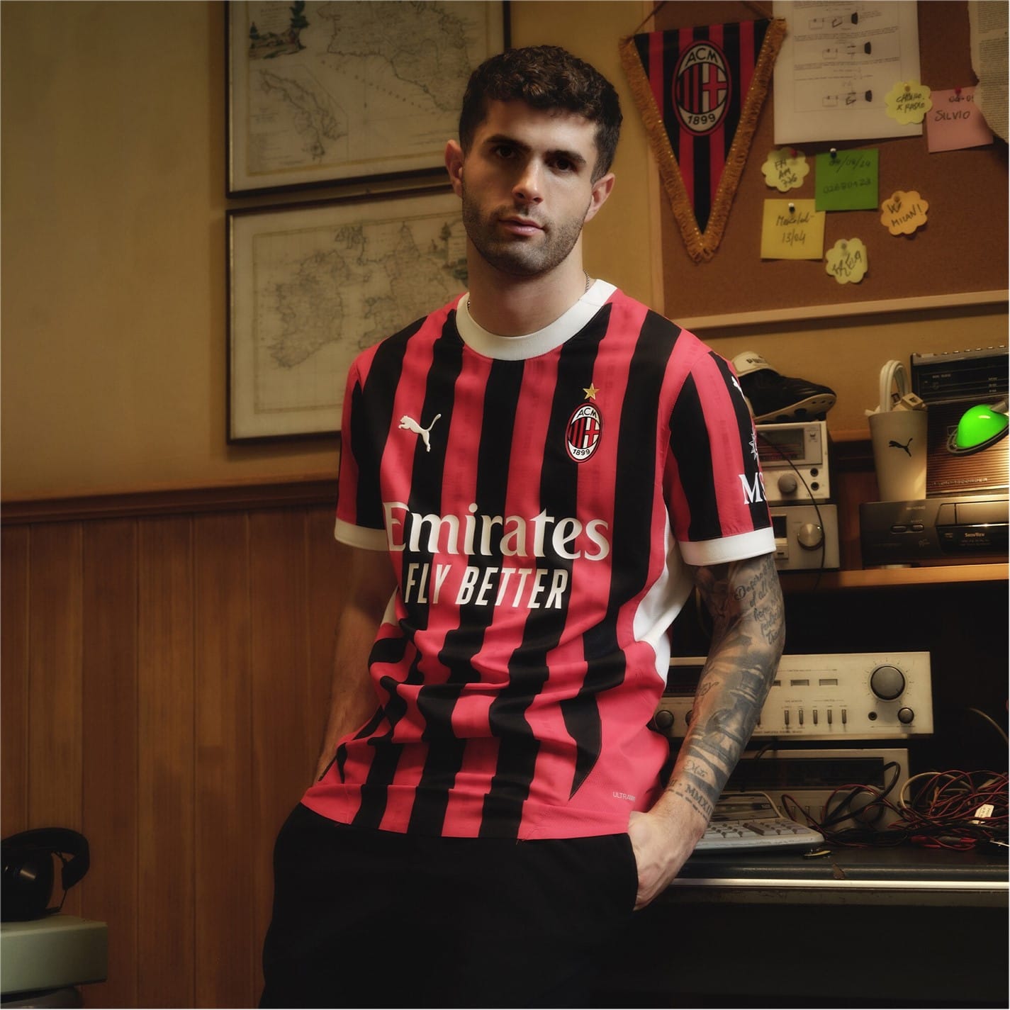 Red Puma Ac Milan Home Shirt 2024 2025 Juniors Get The Label