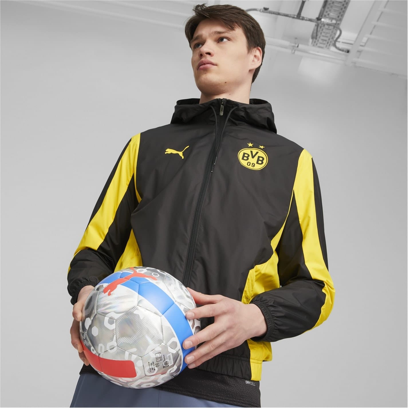 Black Puma Borussia Dortmund Anthem Jacket 2023 2024 Adults Get The Label