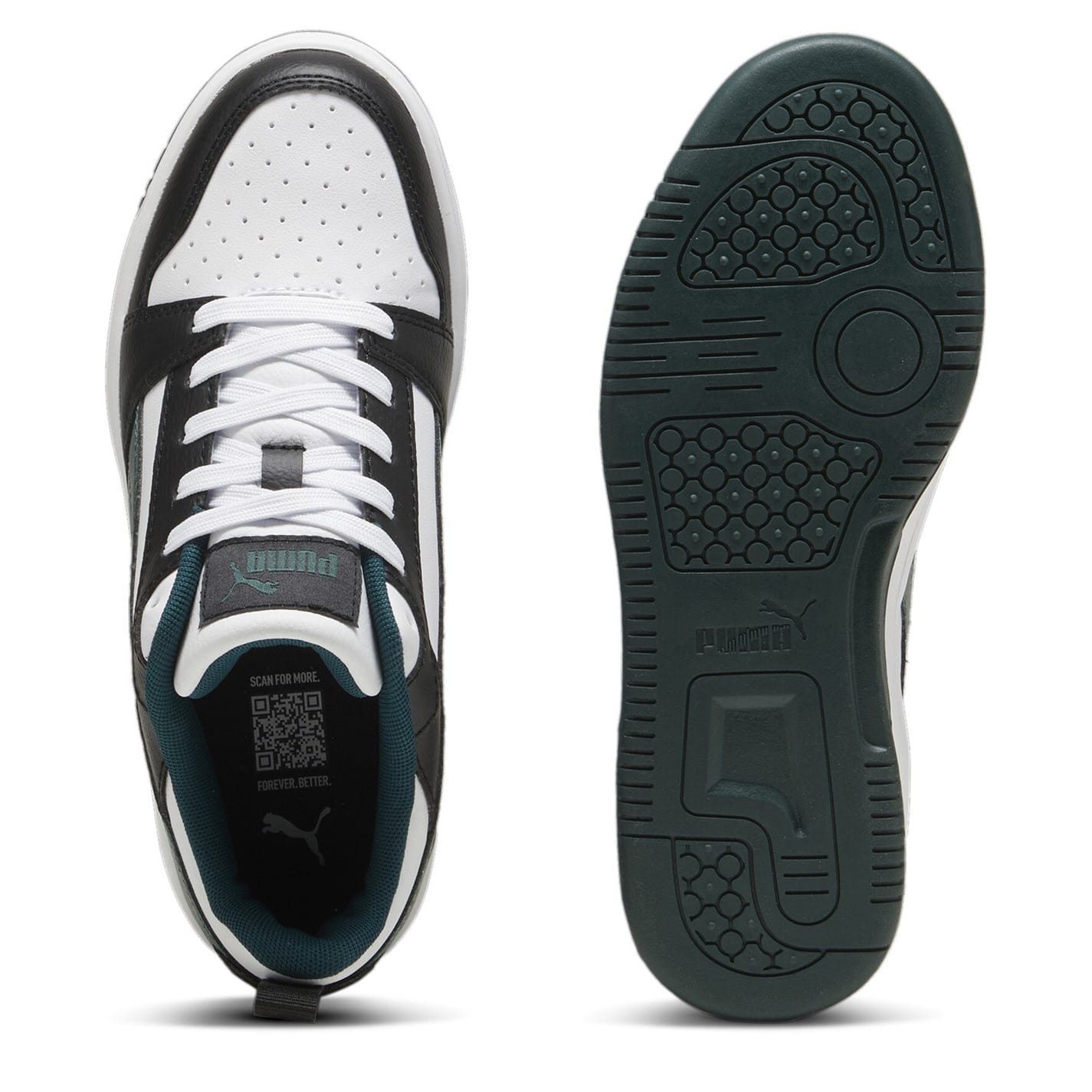 White Puma Rebound V6 Low Top Sneakers - Get The Label