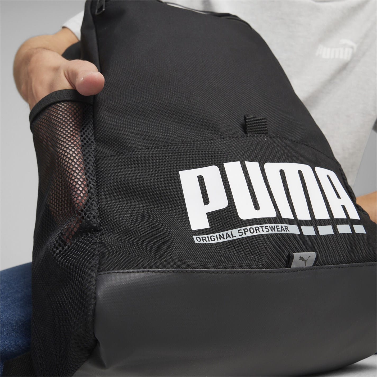 Black Puma Logo Print Plus Backpack Get The Label