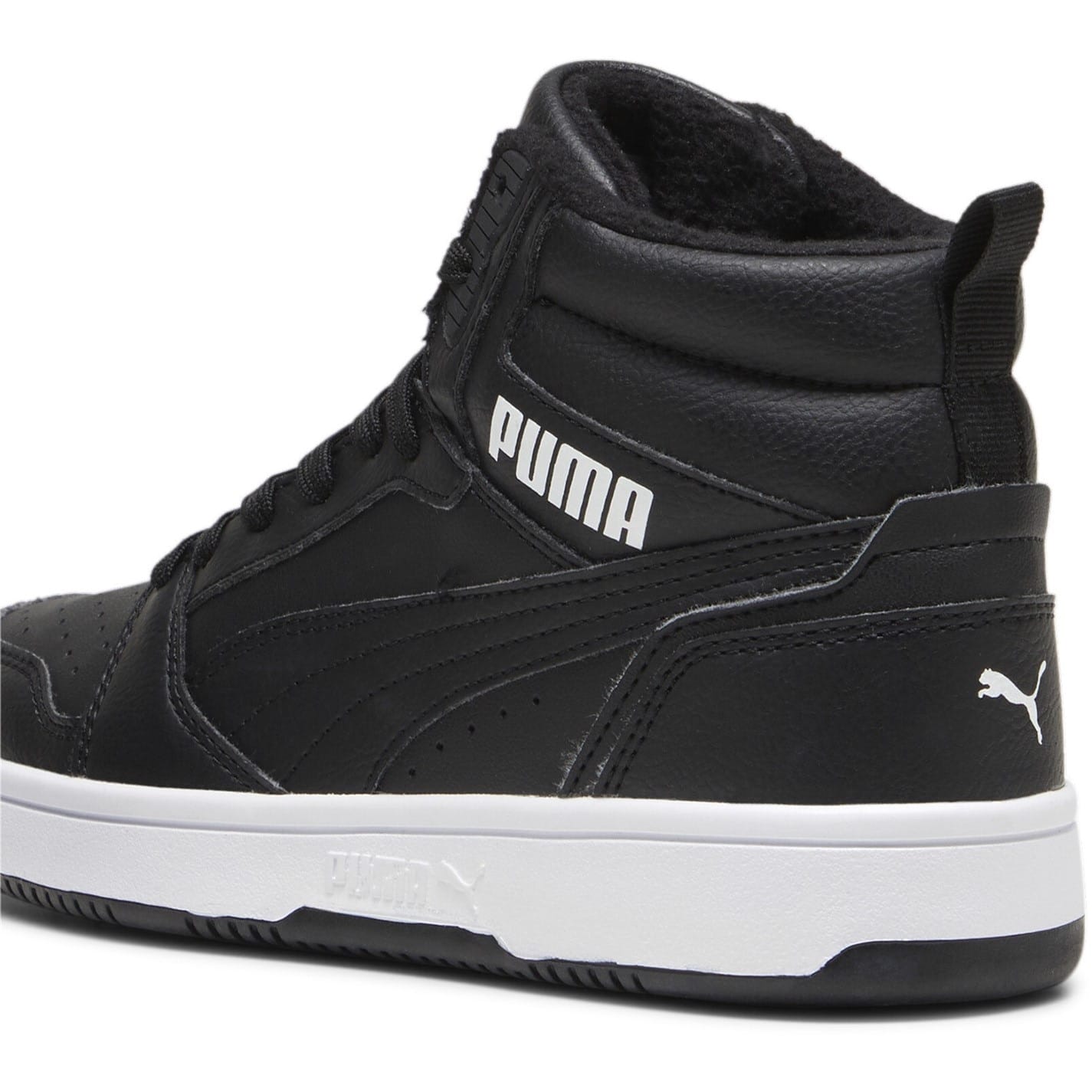 Black Puma Rebound V6 Mid Hi Top Sneakers Get The Label