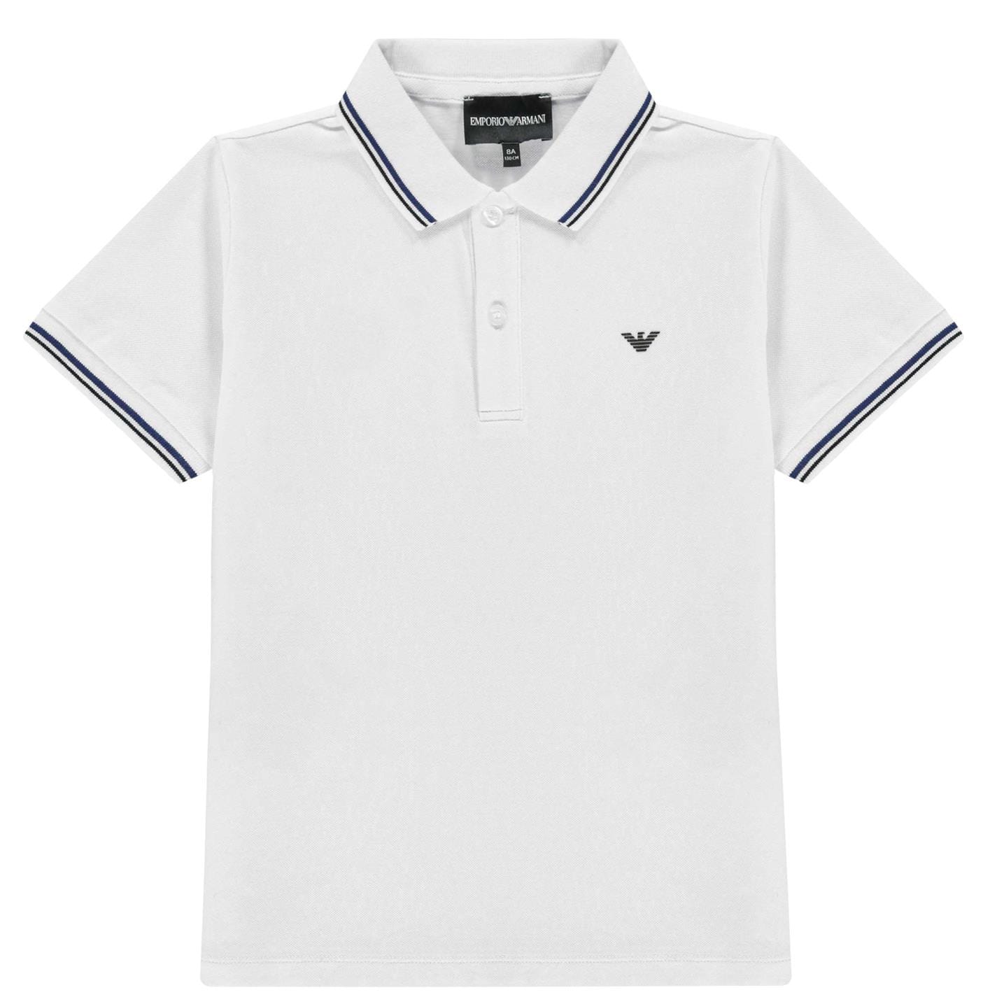 Ea7 white polo shirt hotsell