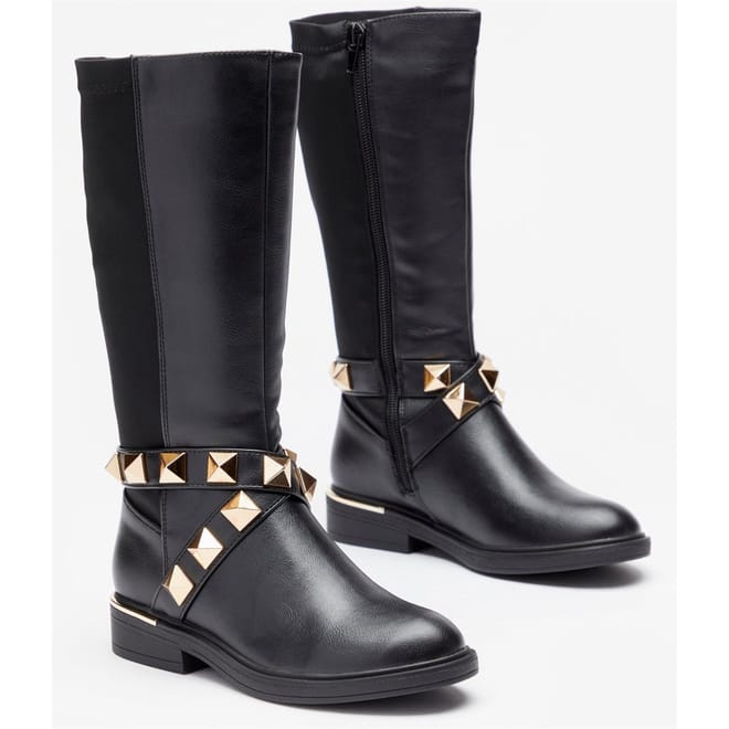 Girls Stud Wrap Boot