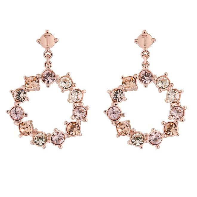 Statement Crystal Hoop Drop Earrings