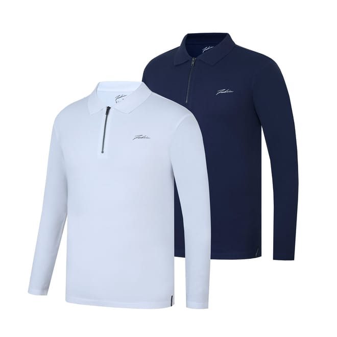 2 Pack Long Sleeve Polo
