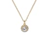 Cubic Zirconia Pendant Necklace with Charm
