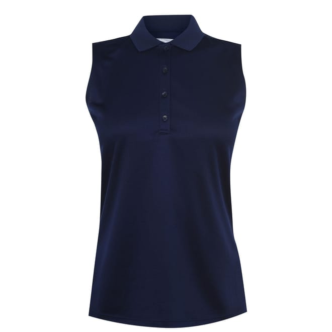 Sleeveless Knit Polo Shirt Ladies