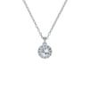 Cubic Zirconia Crystal Pendant Necklace