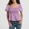 Square Neck Relaxed Fit Blouse