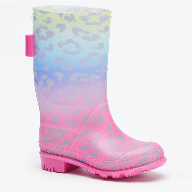 Girls Leopard Wellies