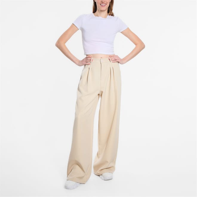 High Waist Wide Leg Trouser