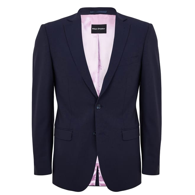 Navy Slim Fit Italian Fabric Suit Jacket