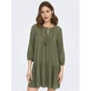 Vlfe Lace Tie Neck Mini Tunic Dress