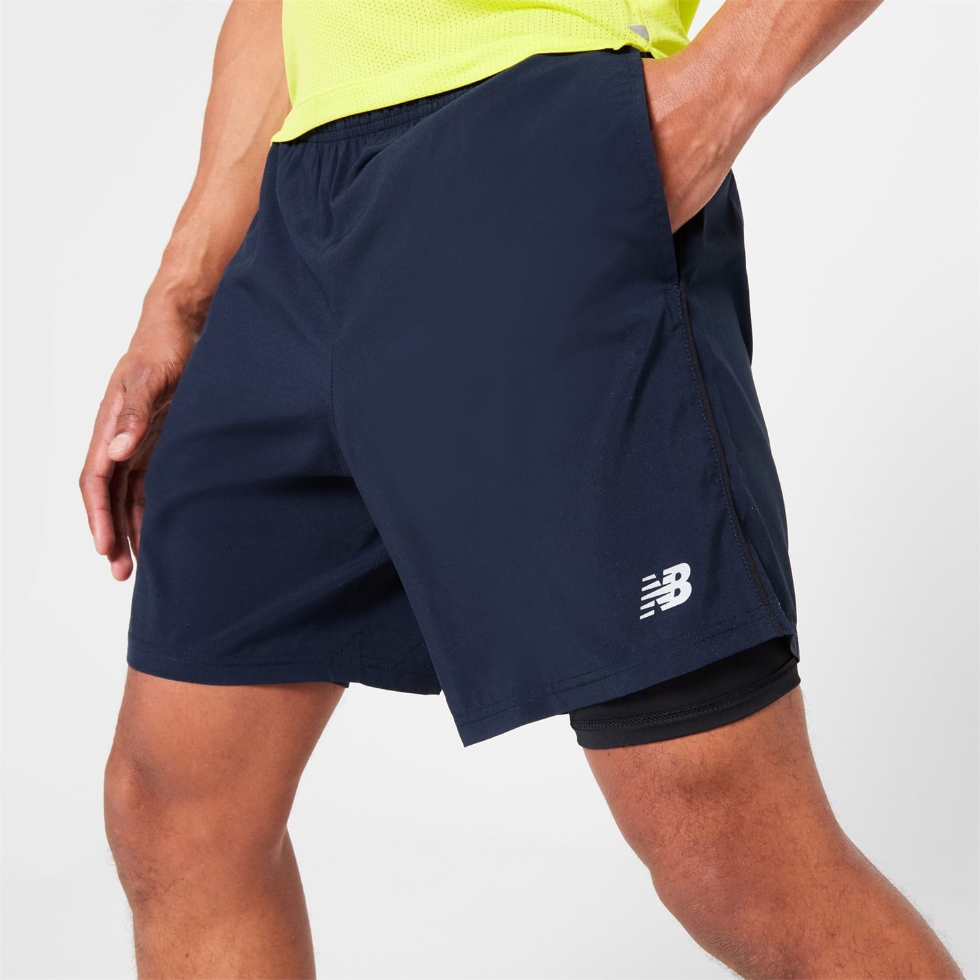 Blue New Balance Mens Balance 2 In 1 7 Inch Running Shorts Get The Label