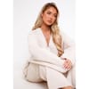 Grey Chunky Knit Cardigan  And  Trouser Set