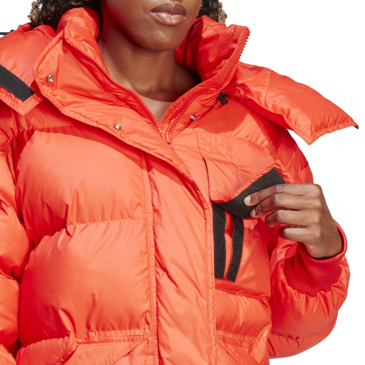 Red adidas by Stella McCartney TrueNature Long Puffer Jacket Get The Label