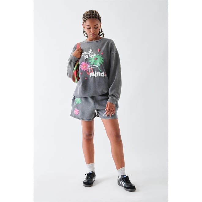 Puff Print Sweat Shorts