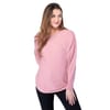 Rib Boat Neck Long Sleeve Sweater